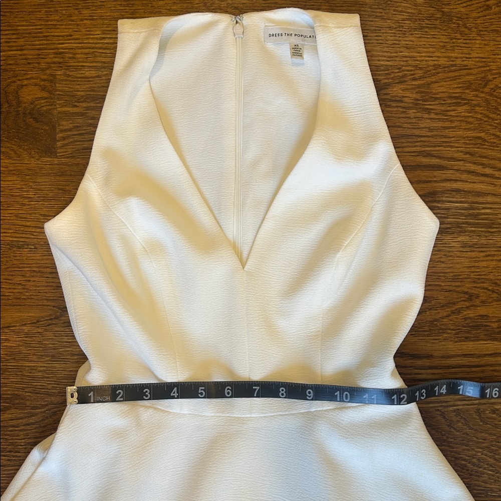 Dress The Population Catalina Crepe V-Neck Sleeveless A-Line Dress - Picture 6 of 9